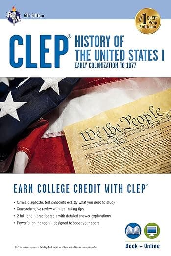CLEP® History of the U.S. I Book + Online (CLEP Test Preparation) - Research & Education Association