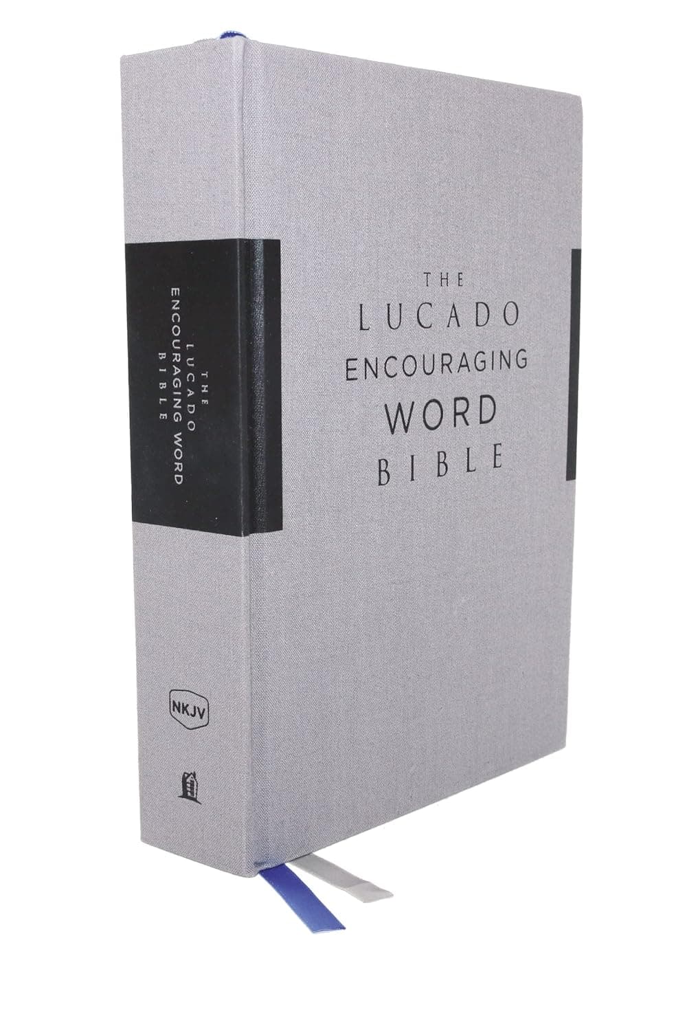 NKJV, Lucado Encouraging Word Bible, Cloth over Board, Gray, Comfort Print: Holy Bible, New King James Version - Thomas Nelson
