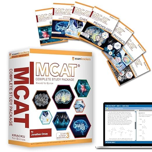 Examkrackers MCAT Complete Study Package, 12th Edition - Krack U. (2026-2027): 7 MCAT Prep Books, 3 Full-Length MCATs, and 44 mini-MCATs - by Jon Orsay - Jon Orsay