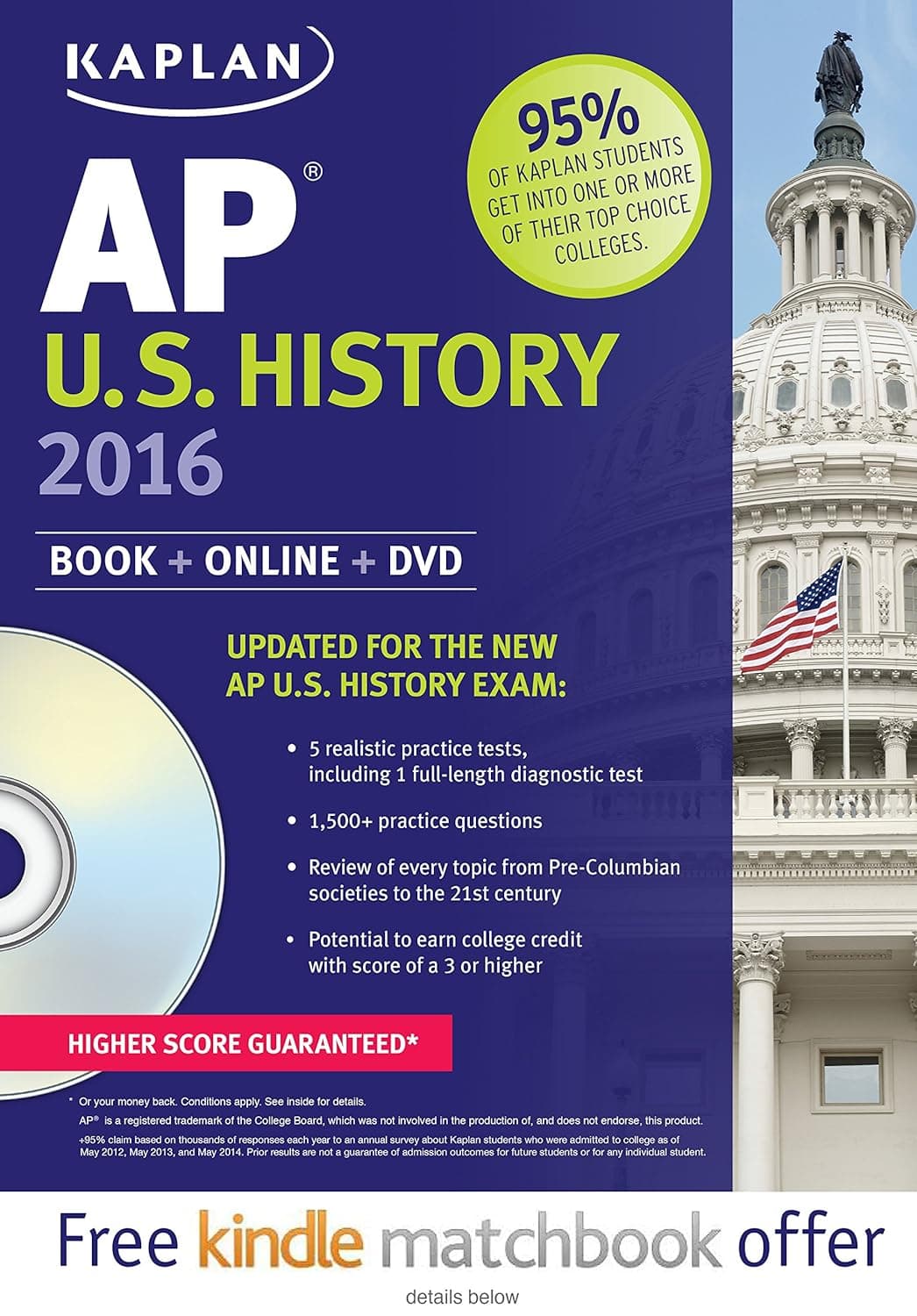 Kaplan AP U.S. History 2016: Book + DVD (Kaplan Test Prep) - Krista Dornbush