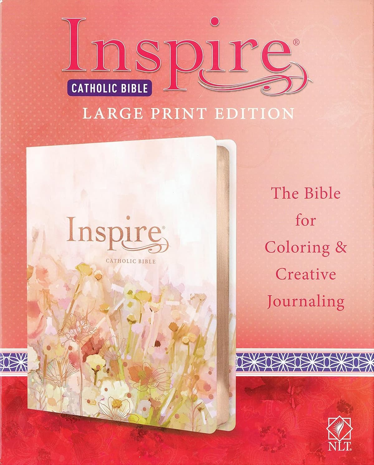 Inspire Catholic Bible NLT Large Print (LeatherLike, Multicolor): The Bible for Coloring & Creative Journaling - Tyndale House Publishers