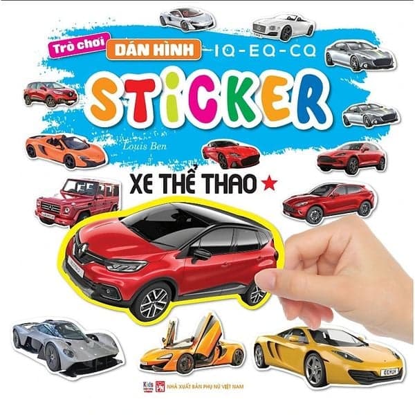 Trò Chơi Dán Hình IQ - EQ -CQ Sticker - Xe Thể Thao- 1 Sao