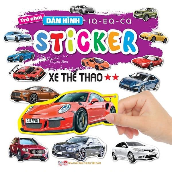 Trò Chơi Dán Hình IQ - EQ -CQ Sticker - Xe Thể Thao- 2 Sao