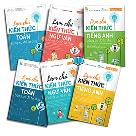 Combo/Lẻ Làm chủ kiến thức bằng sơ đồ tư duy lớp 8 Toán - Ngữ Văn - Tiếng Anh - Toan Ánh