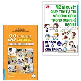 Combo Cẩm Nang Bồi Đắp Kỹ Năng Và Phát Triển Cho Trẻ: 42 Bí Quyết Giúp Trẻ Tự Tin Và Dũng Cảm Trong Quan Hệ Bạn Bè + 33 Bài Thực Hành Theo Phương Pháp Shichida Giúp Phát Triển Bộ Não Cho Trẻ (Dạy Con Theo Cách Người Nhật / Tặng Kèm Bookmark Happy Life) - Shichida