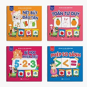 Combo 4 cuốn Sách tự xóa: Nét bút đầu tiên - Phép trừ - Phép so sánh - Toán Tư duy - Sant Kirpal Singh