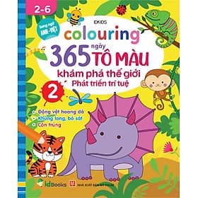 Colouring 365 ngày Tô màu - KHÁM PHÁ THẾ GIỚI PHÁT TRIỂN TRÍ TUỆ - Động vật hoang dã, Khủng long, Bò sát, Côn tr - Long