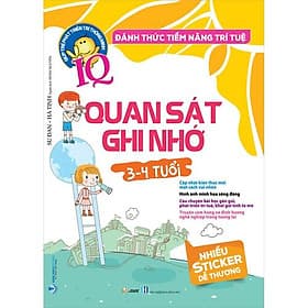 Đánh Thức Tiềm Năng Trí Tuệ - Quan Sát Ghi Nhớ (3-4 Tuổi) - Tri Thức