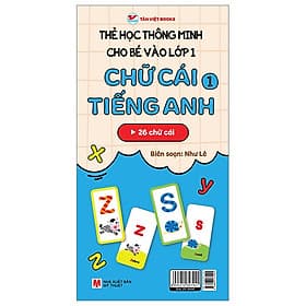 Sách Chữ cái Tiếng Anh 1 - Thẻ Học Thông Minh Cho Bé Vào Lớp 1: 26 Chữ Cái