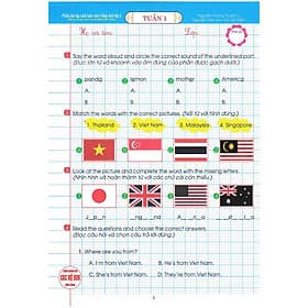 Combo Phiếu Bài Tập Cuối Tuấn Môn Toán + Tiếng Việt + Tiếng Anh Lớp 4 - Biên Soạn Theo Chương Trình GDPT Mới - Việt Anh