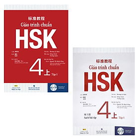 Combo Giáo Trình Chuẩn HSK 4 Tập 1 - Sách Bài Học và Bài tập (Bộ 2 cuốn) - Khương Lệ Bình