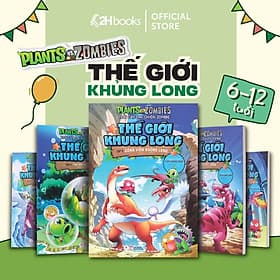 Sách Plants vs Zombies, Trái cây đại chiến zombie, Thế giới khủng long, Truyện tranh cho bé, 2HBooks - Hú