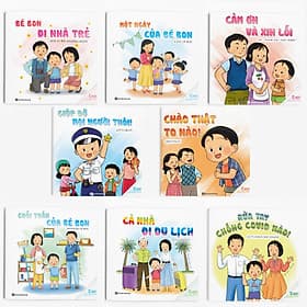 Combo 8 cuốn Ehon Kỹ năng sống: Bon và Gia đình, Bạn bè - 