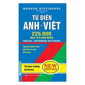Từ Điển Anh Việt 225000 Mục Từ Và Định Nghĩa (Bìa Mềm) - Việt An
