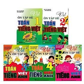 Vở Ôn Tập Hè Toán - Tiếng Việt - Tiếng Anh Lớp 1, 2, 3, 4, 5 - Combo 5 Cuốn - Hồng Ân - Toan Ánh