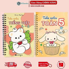 Sách Số tay Takenote lớp 5: Toán + Tiếng Việt 4-5 Khổ A5 - An Vi
