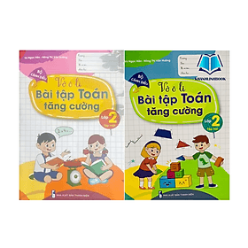 Combo Vở Ô li Bài Tập Toán Tăng Cường lớp 2 - tập 1 + 2 ( cánh diều ) - Pang Li Kin