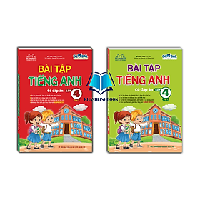 Combo GLOBAL SUCCESS - Bài tập tiếng anh lớp 4 - tập 1 + 2 (có đáp án) - An