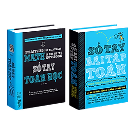 Combo sách Sổ tay toán học, Sổ tay bài tập toán ( bộ 2 cuốn ), sách tham khảo toán học lớp 4 đến lớp 9 - Hiệu sách Genbooks, bìa cứng in màu - Châu Sa