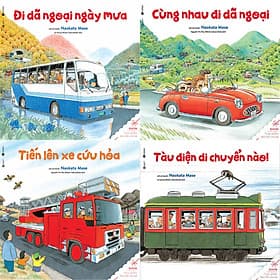 Combo 4 Cuốn Ehon - Tiến Lên Xe Cứu Hỏa + Tàu Điện Di Chuyển Nào! + Đi Dã Ngoại Ngày Mưa + Cùng Nhau Đi Dã Ngoại - Di Di