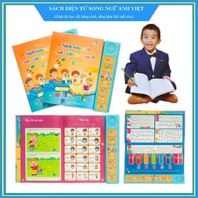 (Bản nâng cấp 2022) Sách nói Điện tử Song ngữ Anh - Việt cho trẻ em - Sách điện tử đa chức năng giáo dục sớm - Việt An