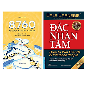 Sách Combo 2 Cuốn - Dòng Sách Kinh Tế Bán Chạy: 8760 Giờ Một Năm – Bí Quyết Biến Thời Gian Thành Vàng + Đắc Nhân Tâm (Khổ Lớn) fs - Nhà Sách Kinh Tế