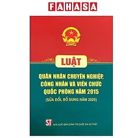 Luật Quân Nhân Chuyên Nghiệp, Công Nhân Và Viên Chức Quốc Phòng Năm 2015 (Sửa Đổi, Bổ Sung Năm 2025) - Viên Chi