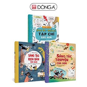 Bộ 3 cuốn Sáng tác: Sáng tác kịch bản+Sáng tác truyện+Sáng tác và thiết kế tạp chí - Đông A - Á Đông