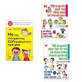 Combo Sách Nuôi Dạy Con - Kinh Nghiệm Từ Người Mẹ Nhật: 42 Bí Quyết Giúp Trẻ Tự Tin Và Dũng Cảm Trong Quan Hệ Bạn Bè + 43 Kĩ Năng Kiểm Soát Tức Giận + Mẹ Tập Thói Quen Hay, Con Trưởng Thành Hạnh Phúc - (Những Kĩ Năng Cơ Bản Dành Cho Phụ Huynh / Tặng Kèm P - Nhà xuất bản Larousse