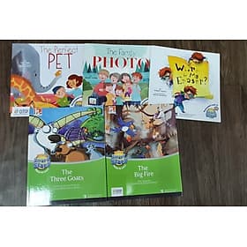 Combo 5 truyện đọc ISS Readers 2: The Family Photo, The Perfect Pet, Where Is My Eraser?, The Big Fire, The Three Goats - ED