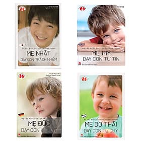 Combo 4 Cuốn Mẹ Các Nước Dạy Con Trưởng Thành: Mẹ Nhật Dạy Con Trách Nhiệm + Mẹ Mỹ Dạy Con Tự Tin + Mẹ Do Thái Dạy Con Tư Duy + Mẹ Đức Dạy Con Kỉ Luật / Sách Làm Cha Mẹ Giỏi (Tặng Kèm Poster An T - 