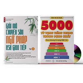 Combo 2 sách 5000 từ vựng tiếng Trung thông dụng nhất theo khung HSK từ HSK1 đến HSK6+Giải Mã Chuyên Sâu Ngữ Pháp HSK Giao Tiếp Tập 1( Audio Nghe Toàn Bộ Ví Dụ Phân Tích Ngữ Pháp) +DVD tài liệu - Theo Theobald