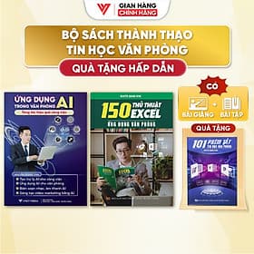 Combo 2 Sách Ứng Dụng AI Và 150 Thủ Thuật Excel Ứng Dụng Văn Phòng Kèm Video Bài Giảng - Vân Phong