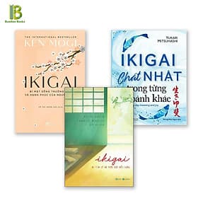 Combo Sách: Ikigai - Bí Mật Sống Trường Thọ Và Hạnh Phúc Của Người Nhật + Ikigai - Chất Nhật Trong Từng Khoảnh khắc + Ikigai – Đi Tìm Lý Do Thức Dậy Mỗi Sáng - Hạ