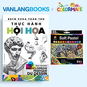 Sách Bách Khoa Toàn Thư - Thực Hành Hội Họa + Hộp Giấy 24 Cây Phấn Màu Soft Pastel - Vanlangbooks x Colormate