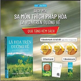 Sách - Lá Hoa Trên Đường Về - Sa Môn Thích Pháp Hoà - Tặng Kèm Bookmark Lá Bồ Đề Random 1 Trong 3 Mẫu + Bookmark + Postcard - Thích Pháp Hòa