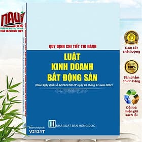 Quy Định Chi Tiết Thi Hành Luật Kinh Doanh Bất Động Sản - Việt Hà