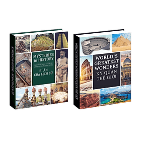 Combo 2 Cuốn Sách Bách Khoa Toàn Thư - Kỳ Quan Thế Giới, Bí Ẩn Của Lịch Sử- Tổng Hợp Kiến Thức Về Lịch Sử, Địa Lý, Du Lịch Khám Phá Thế Giới - Á Châu Books Bìa Cứng, In Màu - Chà