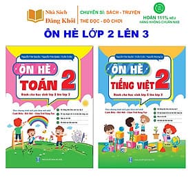 Combo Ôn Hè Toán và Tiếng Việt 2 - Chương Trình Mới - Dành cho học sinh lớp 2 lên 3 (2 cuốn) - Việt Lê