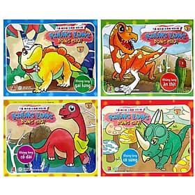 Bộ 4 cuốn Tô Màu Dán Hình: Khủng Long Rong Chơi - Đan Long