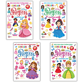 Combo 4 Quyển Bóc Dán Hình Thông Minh - Công Chúa Nhỏ - Little Princess (VT) - Việt Thư