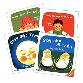 Sách Combo Ehon Nhật Bản 4 cuốn (Tay xinh/ Giày nhỏ/ Chào mặt trăng/ Cùng lau) - Chà