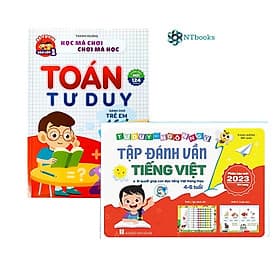 Combo Sách Tập Đánh Vần Tiếng Việt Và Toán Tư Duy Cho Trẻ Tự Tin Vào Lớp 1 Từ 4-6 tuổi - Việt Hà