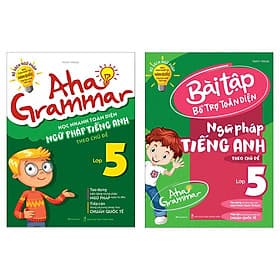 Combo Aha Grammar Học Nhanh Toàn Diện Ngữ Pháp Tiếng Anh Lớp 5 Theo Chủ Đề + Aha Grammar Bài Tập Bổ Trợ Toàn Diện Ngữ Pháp Tiếng Anh Lớp 5 Theo Chủ Đề (Bộ Sách Ngữ Pháp Bán Chạy Nhất Tại Hàn Quốc Cho Học Sinh Tiểu Học/ Tặng Kèm Bookmark Happy Life) - Theo Theobald