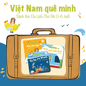 Sách Thơ Cho Bé - Set 3 Cuốn Gia Đình Bé Bỏng Đi Du Lịch (Bộ Việt Nam Quê Mình) - Truyện Tranh Cho Trẻ Tập Nói, Mầm Non 0-1-2-3-4-5-6 Tuổi - Minh Minh