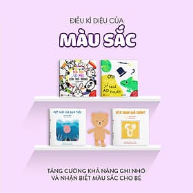 Combo 4 cuốn truyện tranh Ehon Nhật Bản - Điều Kỳ Diệu Từ Những Màu Sắc (Bữa tiệc sắc màu của thú trắng, Ơ tắc kè là nhà ảo thuật, Một ngày của bạch tuộc, Có gì trong quả trứng) - Dành cho trẻ từ 0 - 6 tuổi - Thu