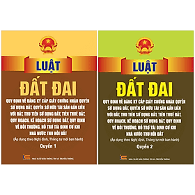 Bộ Sách Luật Đất Đai - Quyển 1 + Quyển 2 - NS Lao Động