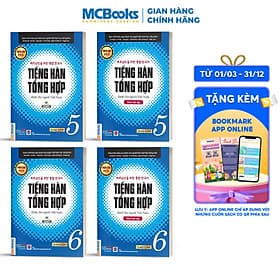 Combo 4 Cuốn Tiếng Hàn Tổng Hợp Cao Cấp 5 và 6 Bản Đen Trắng - Học Kèm App Và Khóa Học Online - Khoa