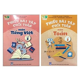 Sách Combo Phiếu bài tập cuối tuần môn Toán Tiếng Việt lớp 2 (Kết nối tri thức) - Tri Thức