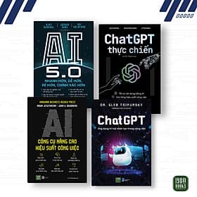 Combo 4 cuốn: ChatGPT + ChatGPT thực chiến + AI 5.0 + AI Công cụ nâng cao hiệu suất - Ajay Agrawal